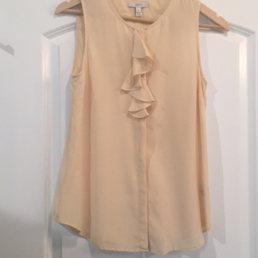 JCrew Silk Ruffle Shell Size 4
